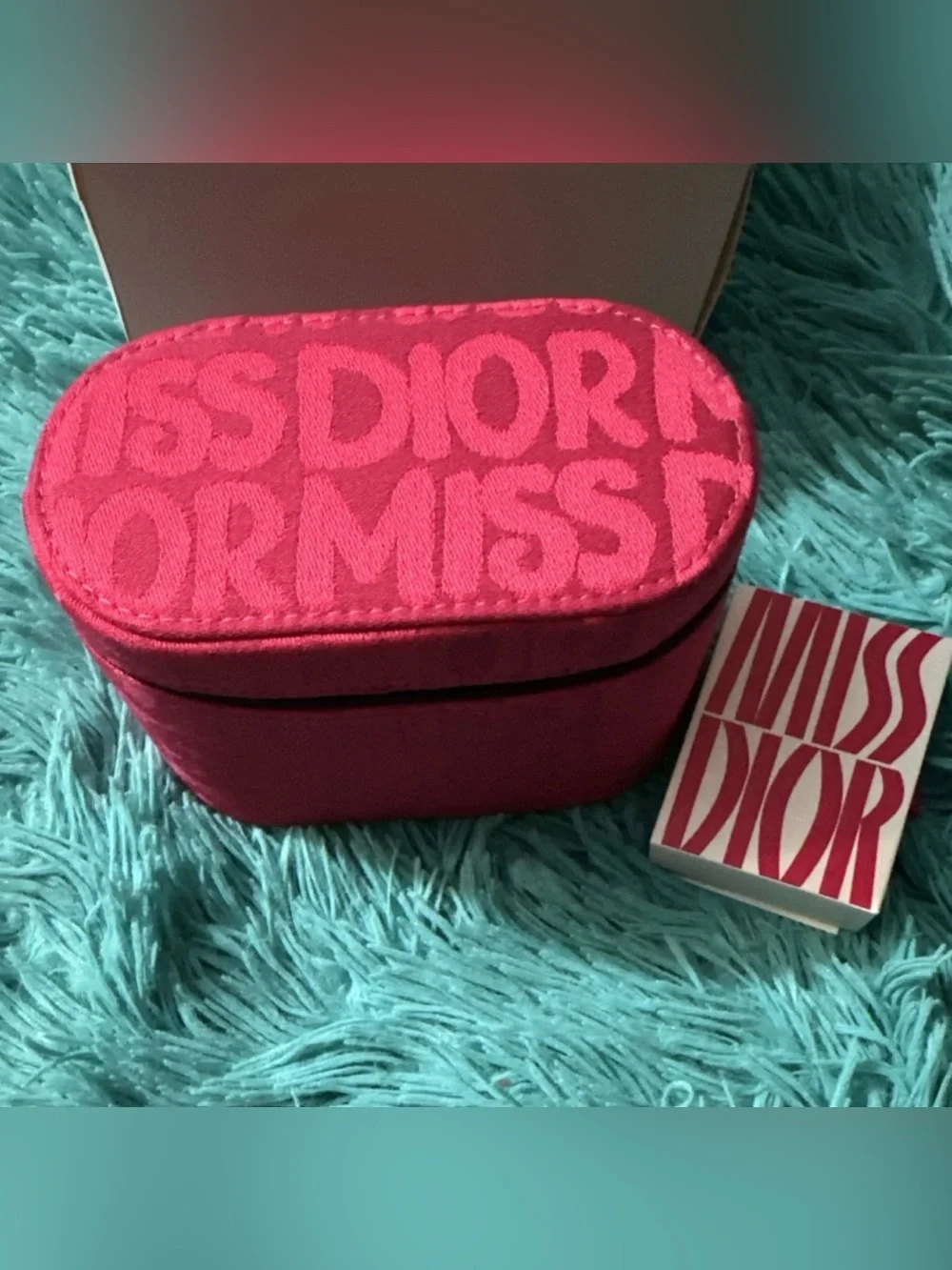 Dior Limited Edition Hot Pink Makeup Bag Vanity & Bonus Gift - Picture 1 of 8
